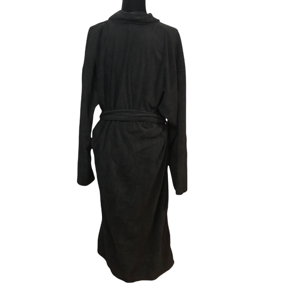 Joe Boxer Men’s Micro fleece Robe, Black - Picture 6 of 8